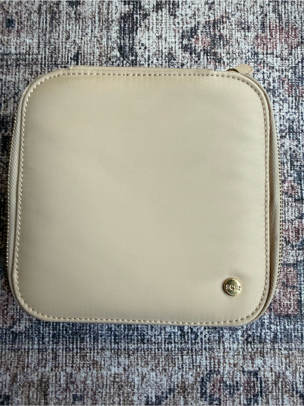 Stoney Clover Lane Compact Square Travel Case - Cream